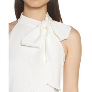 White Crepe Dress with Bow! NWT Vince Camuto